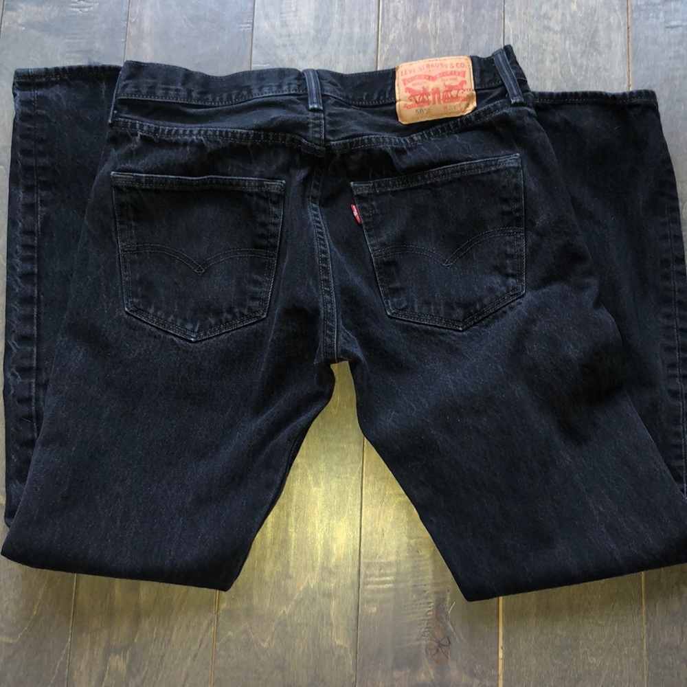 Levi 501 black denim jeans